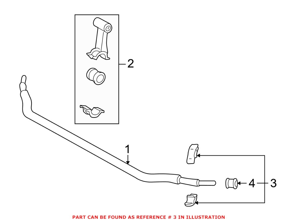 Mercedes Sway Bar Bushing - Front Outer 1633200373